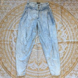 Vintage 80s or 90s Acidwash High-rise Jeans